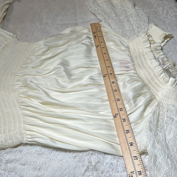 Ramy Brook Victorian Bohemian Mini Trent Lace Off-the-Shoulder Dress XS NEW - Picture 12 of 16